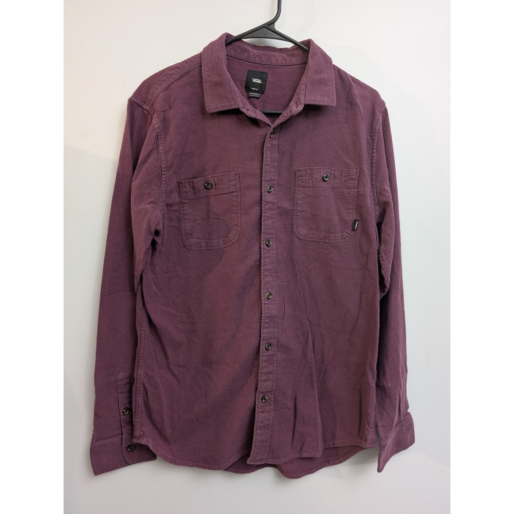 C9 VANS Adult Shirt Med Purple Flannel Long Sleeve Cotton Off the Wall